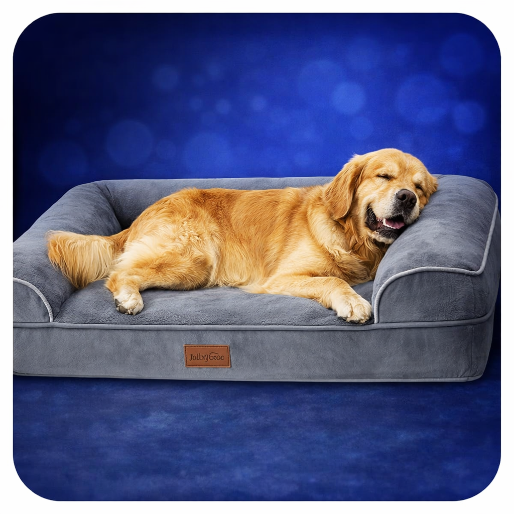 Orthopedic Dog Bed Designed to Relieve the Pain in Their Hips & Joints caused by Dysplasia, Arthritis, and Old Age