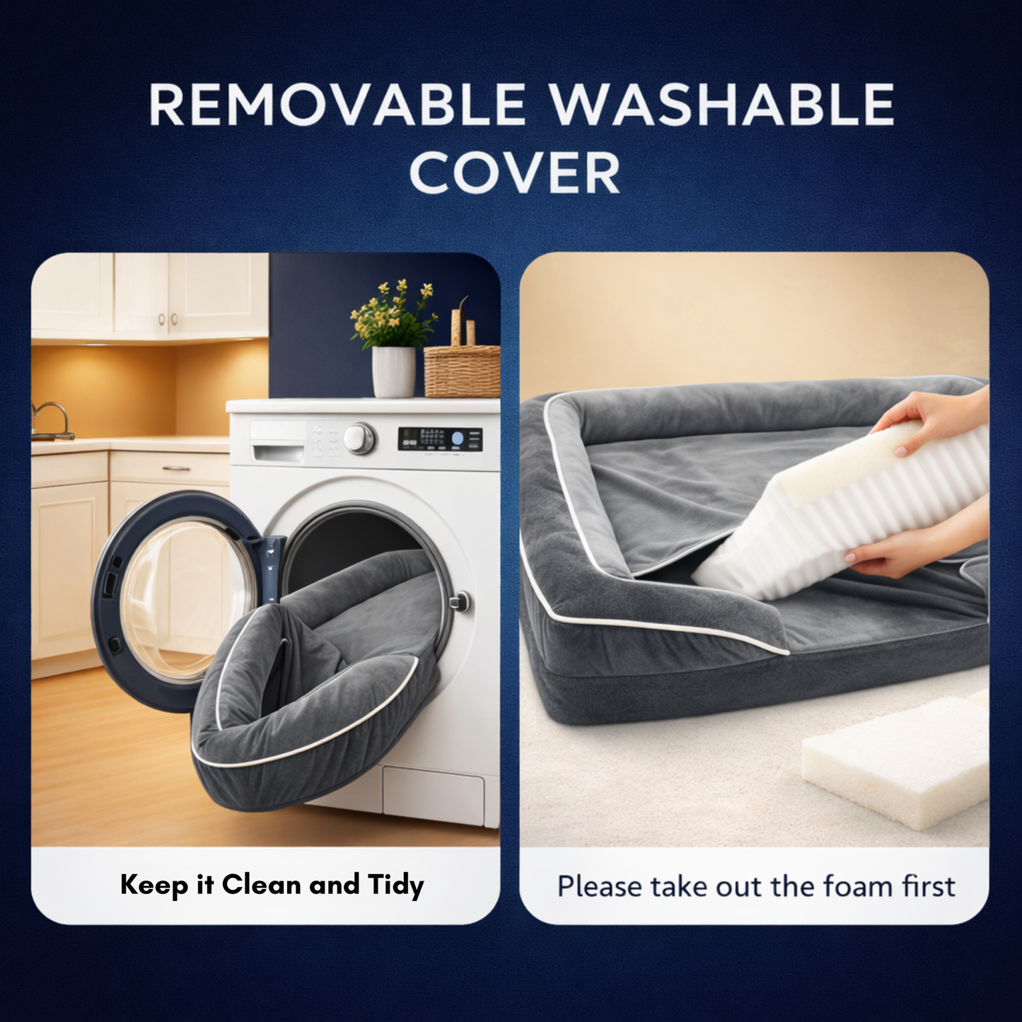 Orthopedic Dog Bed Designed to Relieve the Pain in Their Hips & Joints caused by Dysplasia, Arthritis, and Old Age