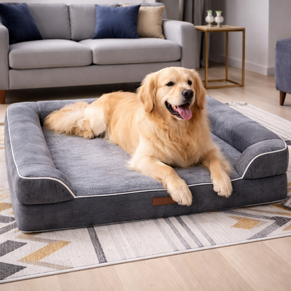 Orthopedic Dog Bed Designed to Relieve the Pain in Their Hips & Joints caused by Dysplasia, Arthritis, and Old Age