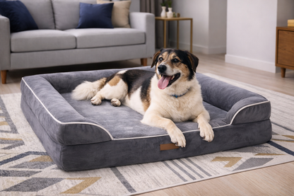 Orthopedic Dog Bed Designed to Relieve the Pain in Their Hips & Joints caused by Dysplasia, Arthritis, and Old Age