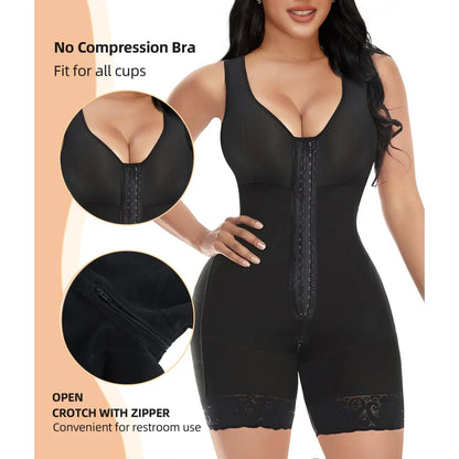 Fajas Colombianas Butt Lifter / Postpartum / Post-Surgery Bodysuit Shapewear (front-to-back zipper)