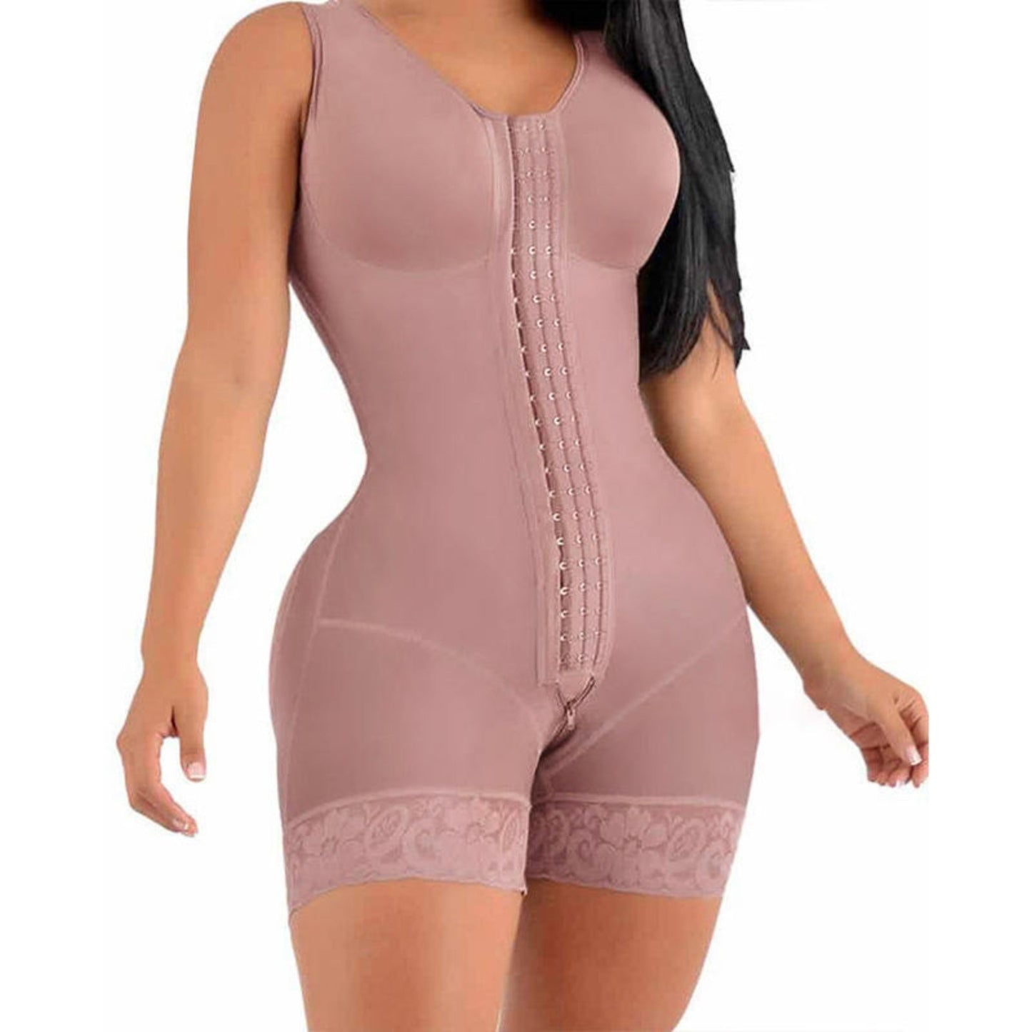 Fajas Colombianas Butt Lifter / Postpartum / Post-Surgery Bodysuit Shapewear (front-to-back zipper)